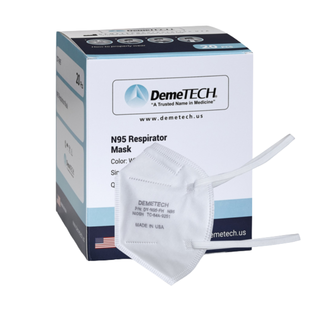 N95 FOLD STYLE RESPIRATOR MASK, 20 MASKS/BOX (DEMETECH)